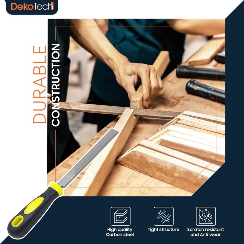 DekoTech 6-Inch Flat Hand File with Ergonomic Handle - Image 4